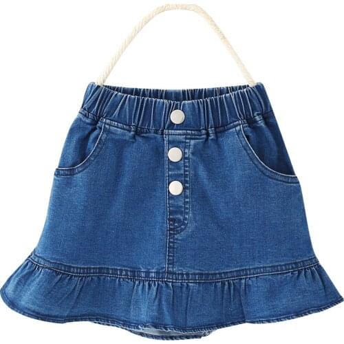 Smart Poro Denim Skirts For Girls