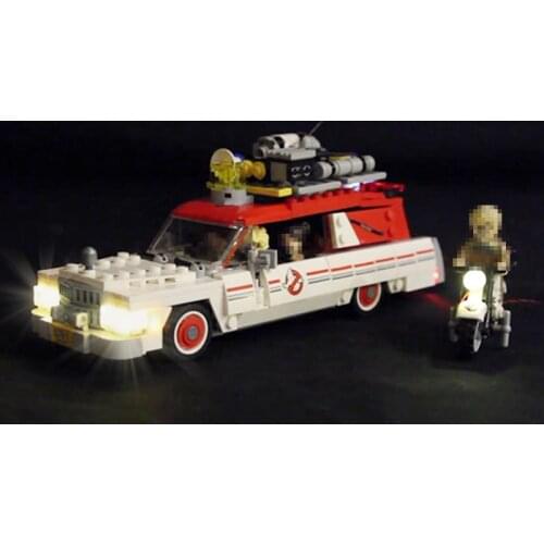 Led Light For 75828 Ecto-1 & 2 Ghostbusters Building Bricks Blocks Movie Car 16032 Toys ( Light With Battery Box)