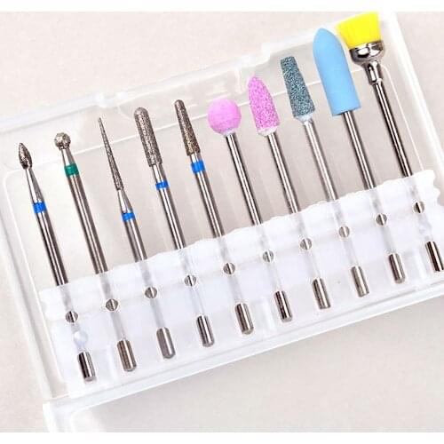 High Quality Nail Cone Tip Tungsten Steel Drill Bits Clean Manicure Pedicure For Electric Drill Tool Salon File Burr Set