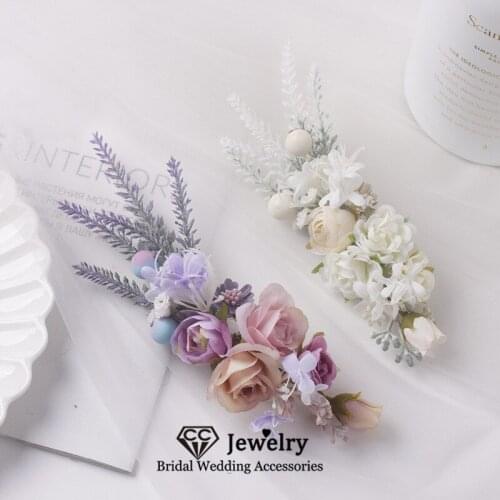 CC Forest Style Hairgrips Wedding Accessories Bridal Headdress Engagement Jewelry Flower Hair Clips Hairpins Party Gifts 8564