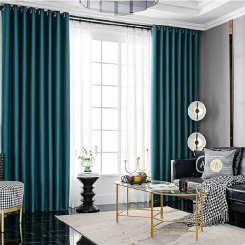 2021 New Modern Nordic Minimalist Shading Curtains Cotton Linen Stitching Curtains for Living Room Bedroom Decoration Curtains