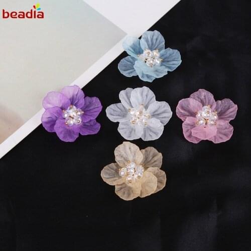 1PC 4cm Fashion Handmade Acrylic Flowers Charms For DIY Earring Bracelet Necklace Jewelry Findings Clothing Decoration Making