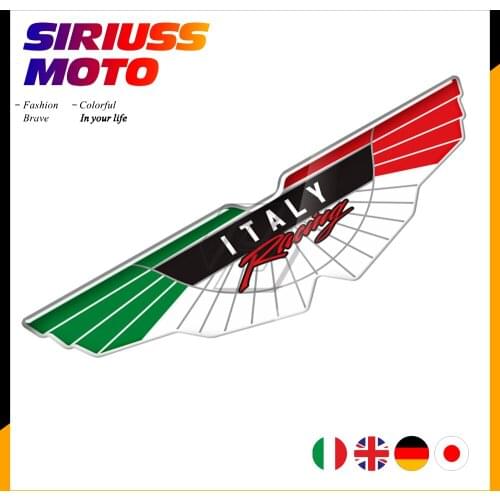 3D Resin Motorcycle Sticker Italy UK Flag Sticker Universal for Motorcycle Car Moto Scooter Decals