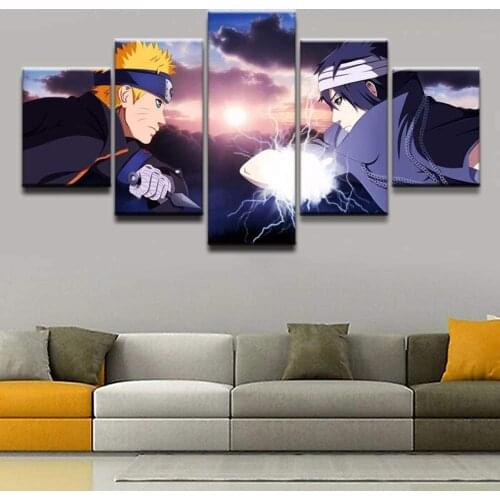 5 Piece Wall Art Canvas Anime Manga Pictures Ninja Posters And Prints Modern Home Living Room The Wall Decoration Paintings