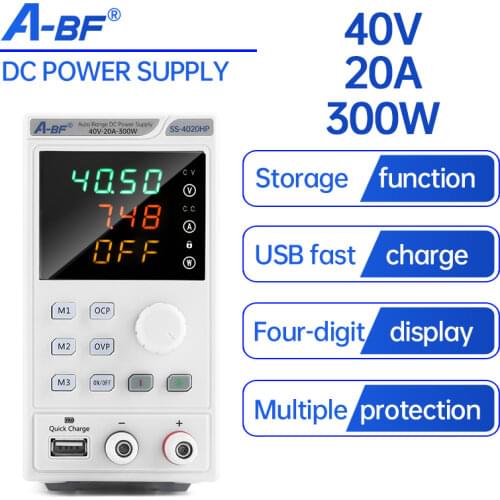 Programmable DC Power Supply Variable 30V/5A Adjustable High Precision Memory Function 4 Digits Display Adjustable Switching