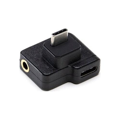 Audio Adapter for DJI OSMO Action Camera Dual USB-C to 3.5mm Mic Microphone Audio Adapter