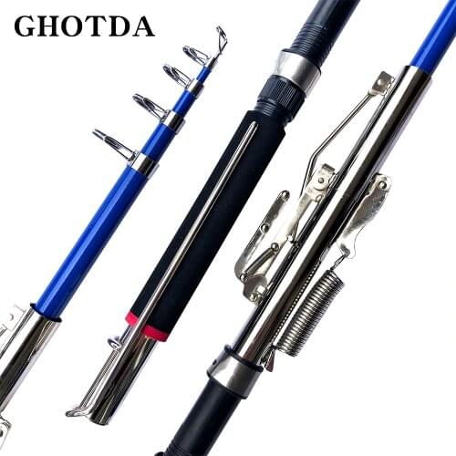 1.8/ 2.1 /2.4 /2.7M Sea River Lake Stainless Steel Automatic Fishing Rod Fish Pole