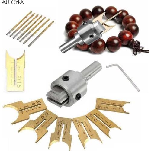 10/16/24PCS Beads Drill Bit Carbide Ball Blade Woodworking Milling Cutter Molding Tool Beads Router Drills Bit Set