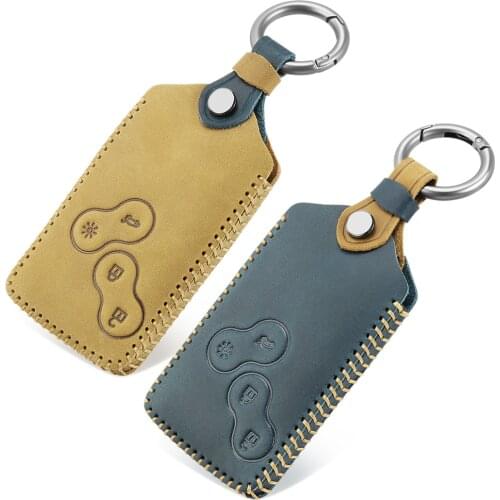 Car Key Case For Renault Koleos Kadjar Scenic Megane Sandero Espace Clio Captur Kangoo Laguna Talisman Twingo Leather Cover