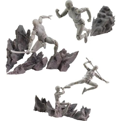 Broken Stone Effect Decoration Rock Model for General Scale Model