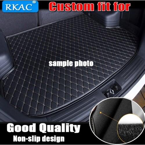 RKAC custom car trunk mat for Aidu all medels A6L R8 Q3 Q5 Q7 S4 RS TT Quattro A7 A8 A3 A4 A5 custom car cargo liner