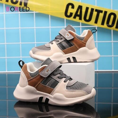 2021 New Autumn Kids Shoes Breathable Mesh Sports Shoes For Boys Running Sneakers Boys Fashion Casual Platform Children Shoes