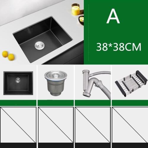 30-inch 11 Gauge Kitchen Sinks Undermount Nano Black Sink Stainless Steel Hand Thickened Kitchen Single Slot with Drain Strainer