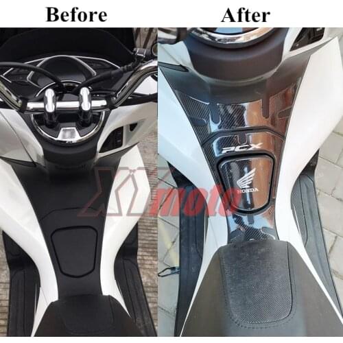 Motorcycle 3D Decal For Honda PCX 150 Tank Sticker carbon fibre Fairing Gas Cap Protection Sticker