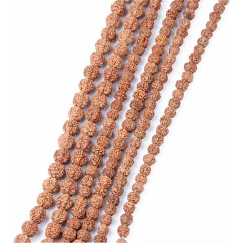 Real Natural Rudraksha Bodhi Beads 4mm 5mm 6mm 7mm 8mm 9mm 10mm 11mm 12mm 13mm 14mm 15mm Good Cleaned Quality TSB0530
