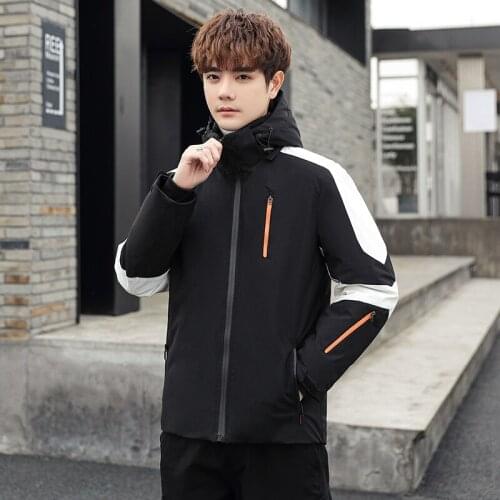 New Mens Winter Jacket Male Thick Warm Coat Hooded Thermal Parkas Patchwork Outerwear Snow Wear Top Quality Mens Clothing