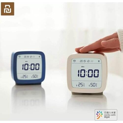 New youpin Cleargrass Bluetooth Alarm Clock smart Control Temperature Humidity Display LCD Screen Adjustable Nightlight
