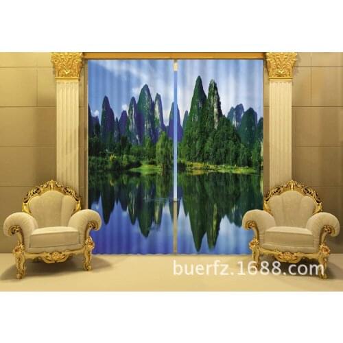 Landscape 3D Photo Forest Fall Printing Blackout Window Curtains For Living room Bedding room Hotel/Office Drapes Cortinas para