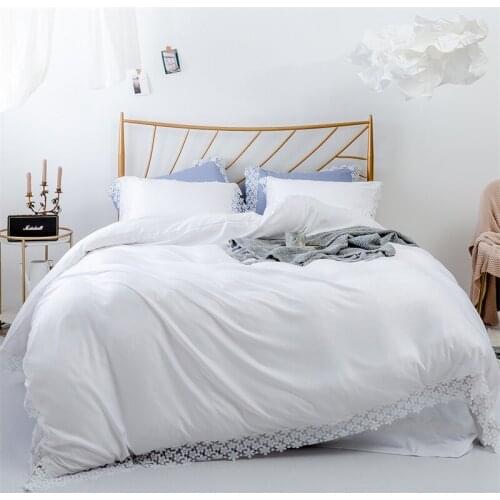 Solid Lace Translucent Grey White Bedding Set Kid Duvet Cover 220x240 Queen King Bedclothes Bed Sheet 150x200 Bed Covers Home