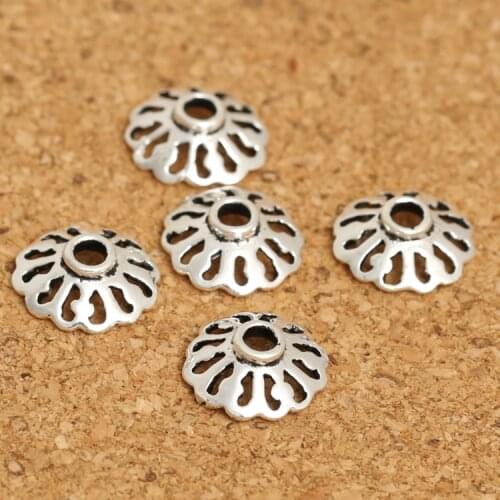 Vintage 925 Silver Beads Caps Jewelry Bead Cap Sterling Silver Jewelry Accessories DIY Hollowed Bead Cap