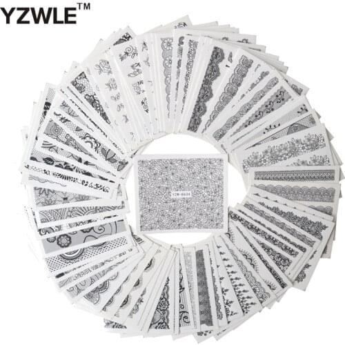 WUF 67 Sheets New Arrivals DIY Decals Nails Art Water Transfer Printing Stickers For Nails Salon