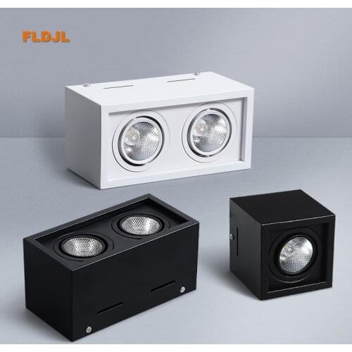 1pcs Super brightness ac85-285V square Surface Mounted LED COB dimmable Downlights 10W 15W 20W 30W LED Ceiling Lamp Spot Light