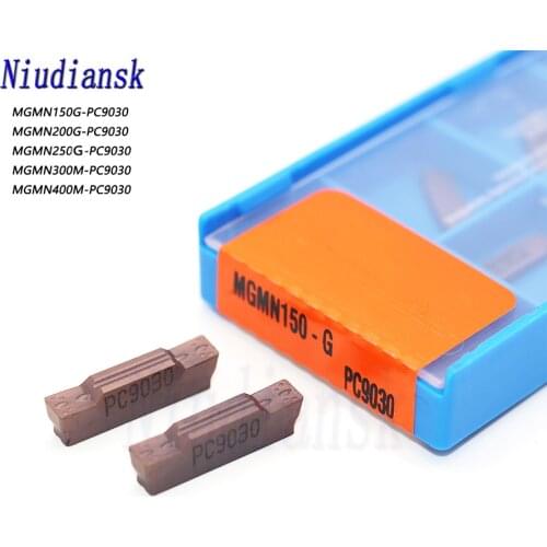 MGMN150 MGMN200 MGMN300 MGMN400 PC9030 10PCS slotted carbide inserts metal turning lathe tools grooving tool