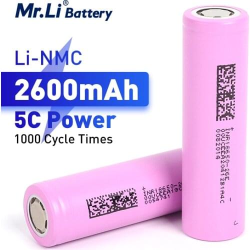 18650 3.7V 2600mAh 5C Power battery Max discharger 15A lithium ion rechargeable cells for Electric drill/Toy/electronic smoke