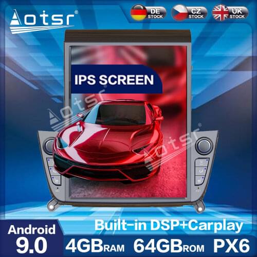 Aotsr Vertical Tesla PX6 Android 9.0 4+64GB Car Radio Player GPS Navigation Multimedia Play DSP CARPLAY For Hyundai IX35 2018