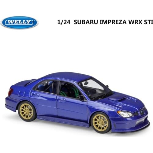 WELLY Diecast Car 1:24 Scale SUBARU WRX STI Simulator Classic Metal Model Car Alloy Toy Car Sports Car For Kids Gift Collection