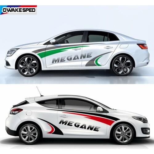 Car Body Door Decor Vinyl Decals Both Side Racing Sport Stripes Sticker Auto Accessories For Renault Megane GT RS 3 5 Doors