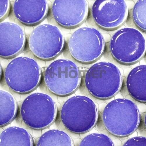 Shipping free! !blue ceramic mosaic tiles round 19mm bathroom shower mosaic tiles kitchen backsplash home improvement mosaic