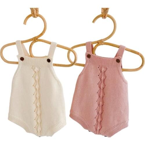 Newborn Boys Girls Knitting Prismatic Patter Romper Baby Knitted Rompers Sleeveless Jumpsuit One-piece Outfits Baby Clothes