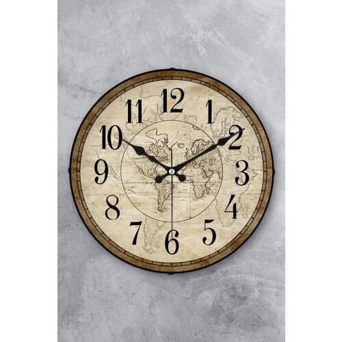 Emores 36 cm Real Rounded Glass Flows Seconds Silent Mechanism Decorative Wall Clock Wall Clock Home Office Living Room Art