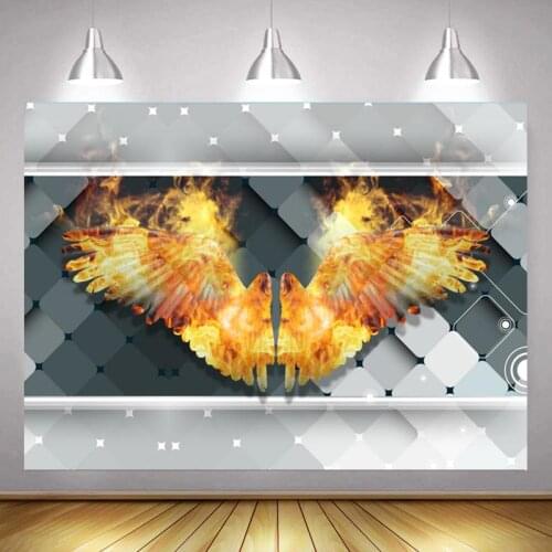 Dream Angel Princes Golden Flame Wings Background for Childrens Birthday Party Scene Decorated Photo Studio Photography Cloth