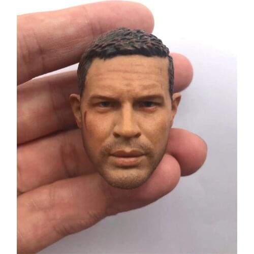 In Stock For Sale 1/6th Crazy Max Tom Hardy Male Head Sculpture For Usual 12inch Doll Action Figure