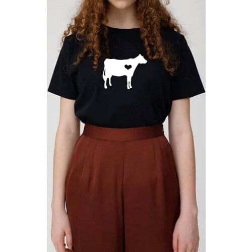 Hot Sale Women tshirts cow Printed Costume tshirts Summer women O Neck Short Sleeve New Tops t shirts Music Ban