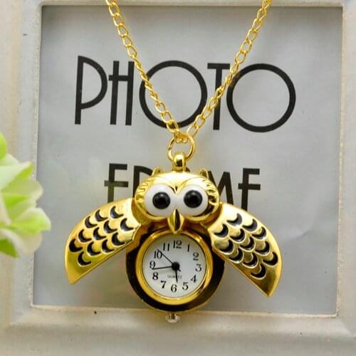 Cute Owl Pocket Watch For Kids Children Pendant Necklace Best Gifts For Children Best Gift Dropshipping