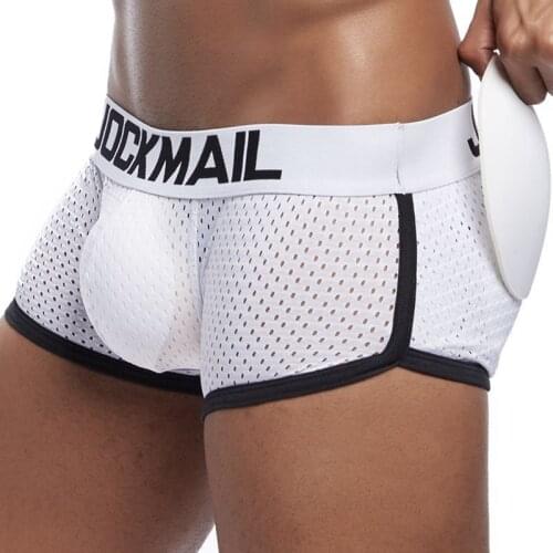 Men Padded Underwear Briefs Sexy Hip Up Underwear Briefs Mens Butt Lifting Shaping Underwear Male Padded Front Bottom