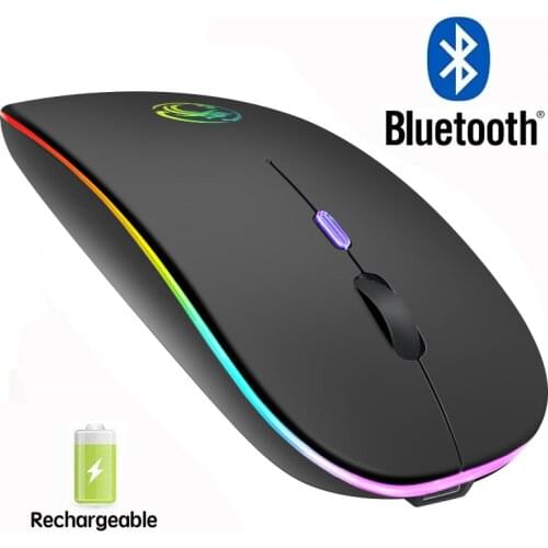 RGB Wireless Mouse Bluetooth Rechargeable Mouse Wireless Computer Silent Mause Ergonomic Mini Mouse USB Optical Mice For Laptop