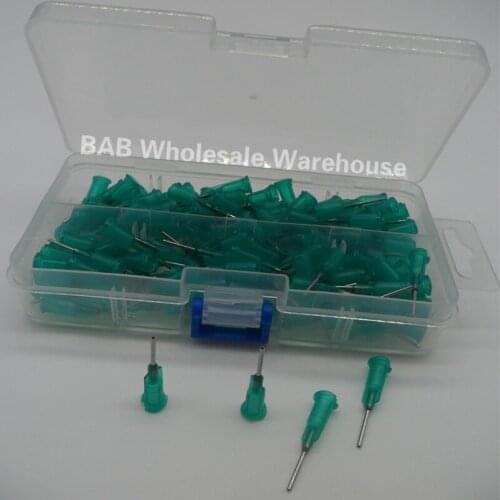 150PCS 1/2-inch 18G luer lock End S.S. Needle Dispense Tip set with case