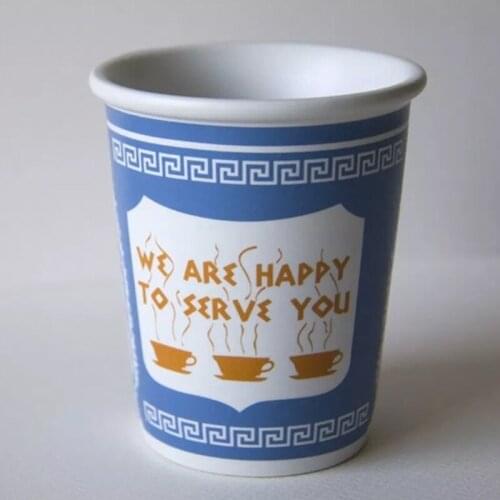 New 250mL We Are Happy To Serve You Ceramic Coffee Cups New York Lconic Paper Cup Coffee Milk Juice Water Mugs Gifts for Friends
