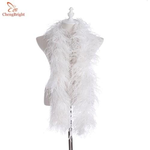 New 6 Layers White Fluffy Ostrich Feather Boa Skirt Costumes/Trim For Party/Costume/Shawl/Craft Ostrich Feather In Wedding DIY