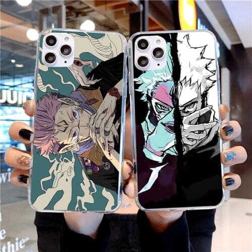 Jujutsu Kaisen Satoru Gojo anime Phone Case Transparent soft For iphone SE2020 6 6s 7 8 11 12 plus mini x xs xr pro max