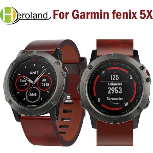 Watch band New Replacement leather Quick Release Kit Band Strap For Garmin Fenix 5X for Garmin Fenix 3 3 HR GPS Easy fit Wrist