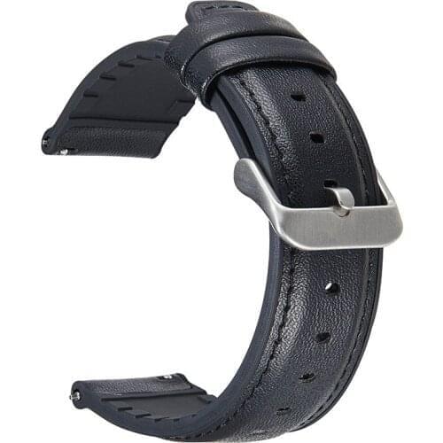 20mm watch band For Samsung Galaxy Watch active 2 42mm Gear S3 Leather silicone bracelet Amazfit bip huawei watch gt2 2e strap