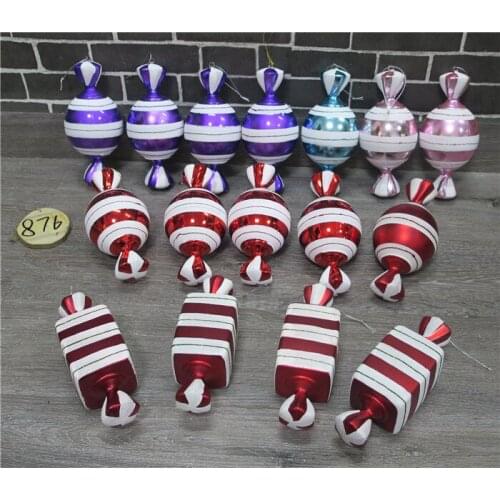 Christmas candy shape decoration pendant wedding holiday layout ornament 18CM color candy shape pendant whole group
