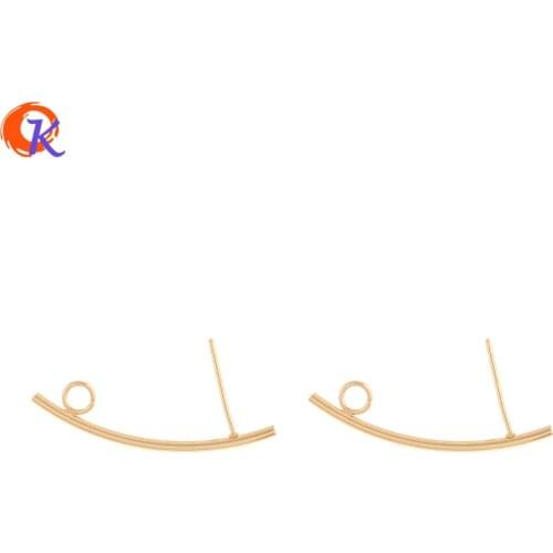 Cordial Design 50Pcs 6*30MM Earrings Stud/Jewelry Accessories/DIY Making/Genuine Gold Plating/Hand Made/Earring Findings