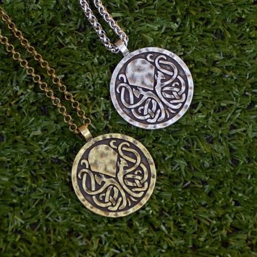 Silver Bronze Cthulhu Necklace For Women Men Punk Pendant Gothic Jewelry