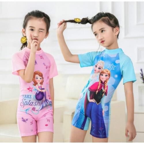 Boy Girl Swimsuit One Piece Bathing Suit Cartoon Frozen Elsa Spiderman Mermaid Princess Pattern Swimwear Bikini Beach Swimwear